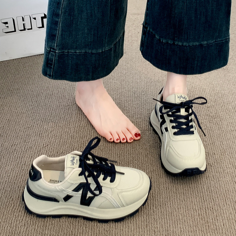 Женские кроссовки Forrest training shoes на толстой подошве; сезон весна-осень 2025 года; новые универсальные легкие повседневные спортивные туфли super fire daddy.