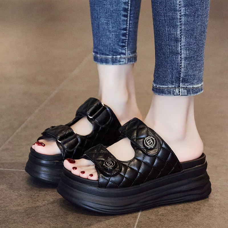 Летние тапочки, пляжные сандалии для отдыха, стиль Chanel
