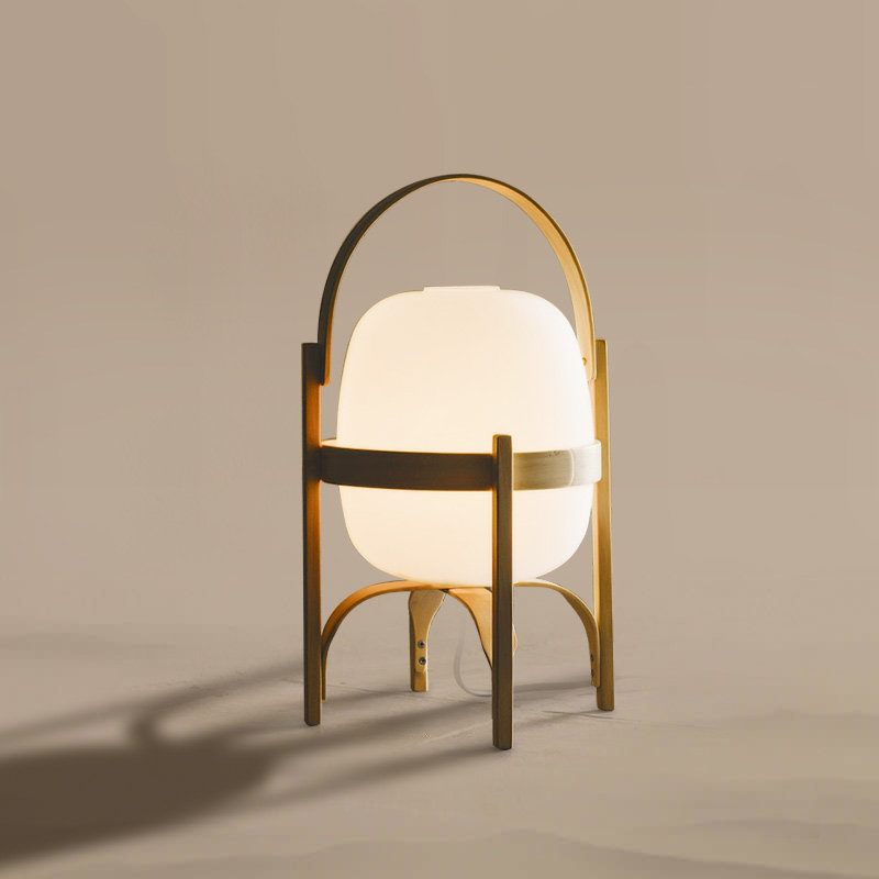 Lamp Nordic solid wood art lamp simple modern creative Japanese style lamp living room study bedroom bedside decorative lamp