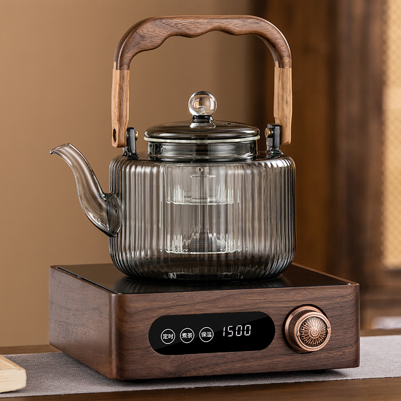 Xingvan Full Glass Cooking Teapot Spray Steam Enclosure Oven Cooking Tea Stove Cooking Tea Stove Electric Pottery Oven Cooking Dual-use Suit-Taobao