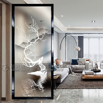 Simple modern art glass screen bedroom partition entrance wall home decoration living room double-sided light transmission craft elk