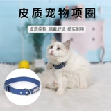 Кожаная кожаная воротника маленькая собака Тедди Белигки Корки Ювелирные изделия из голубо