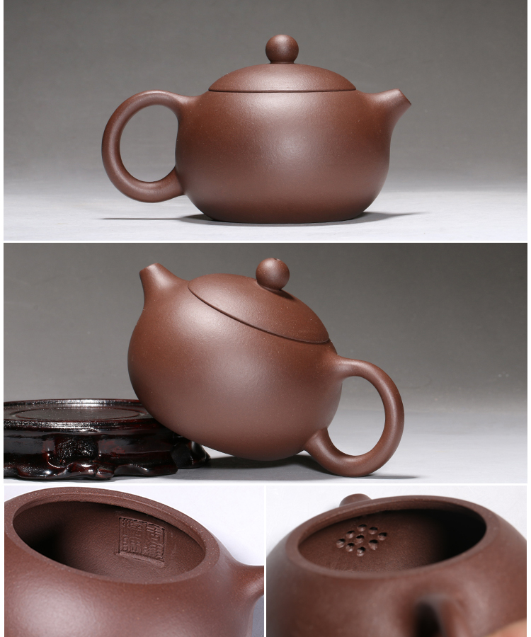 Yixing classic JingZhou undressed ore purple clay stone gourd ladle zisha teapot tea set (package mail)