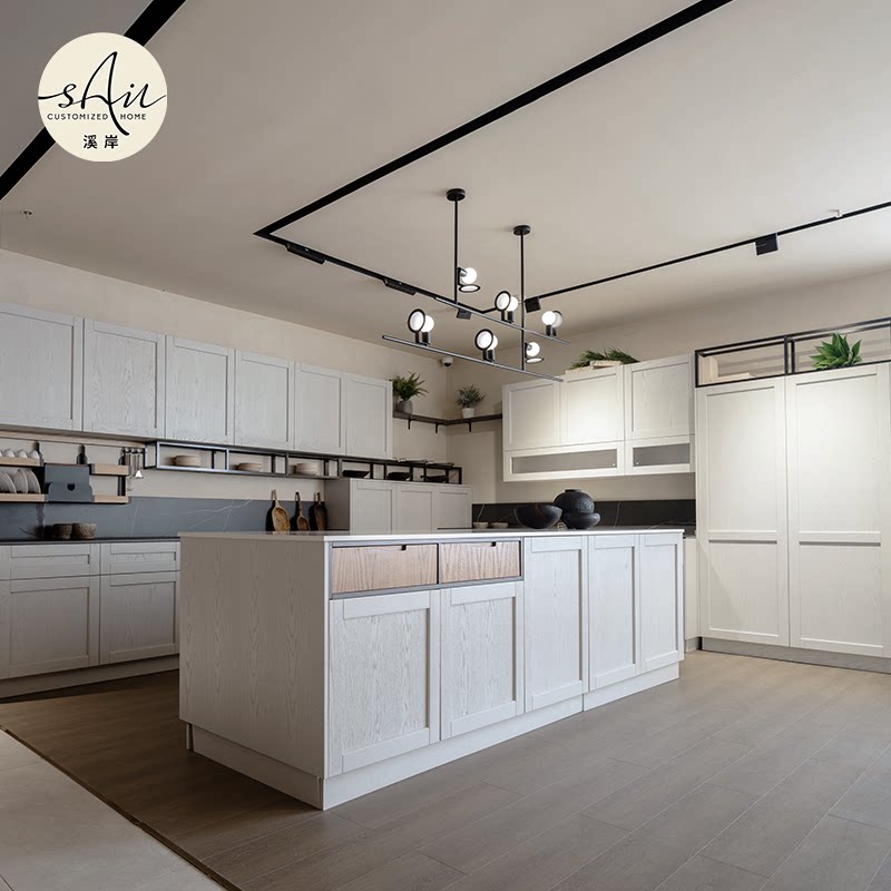 Creekbank Cabinet Customization Overall Modern Nordic Style Light Luxury Open Kitchen Kitchen Cabinet Small Apartment Design Customized