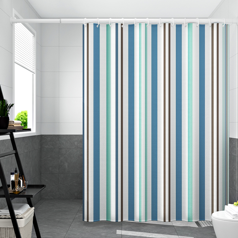 Minimalist hanging curtain perforated Perforated Partition Window Dressing Room Mold and waterproof cloth Bathrooms Bath Shower Curtain polyester fiber cloth Bath Curtain Suit