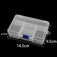 Прозрачная коробочка для хранения, 5 ячеек, 14.5×9.5×3.2см