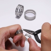 Безразмерное кольцо из нержавеющей стали, 19mm, 5 шт