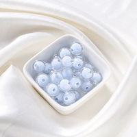 Синий прозрачный бусин