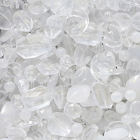 Прозрачные белые бусины, широкая цветовая палитра, 20 грамм