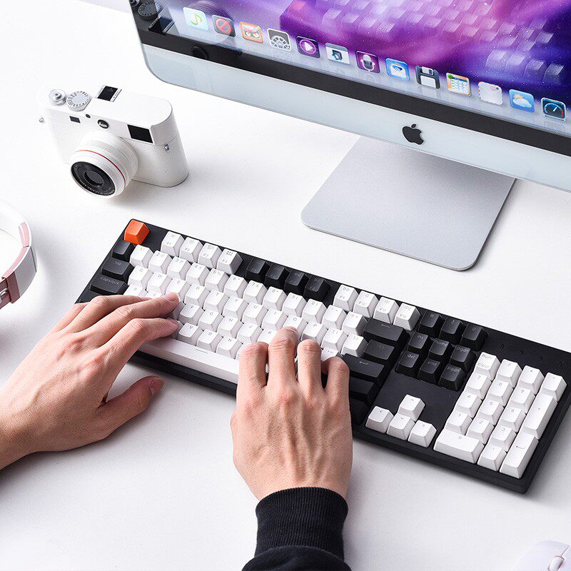 Kyo Tokyo-made C2 wired mechanical keyboard backlit 104 key dual system compatible office desktop dedicated