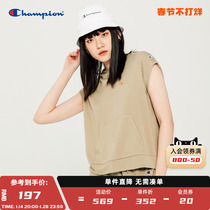 Champion champion official website spring and summer new tide brand vest embroidery small C sleeveless hooded casual sports T-shirt female