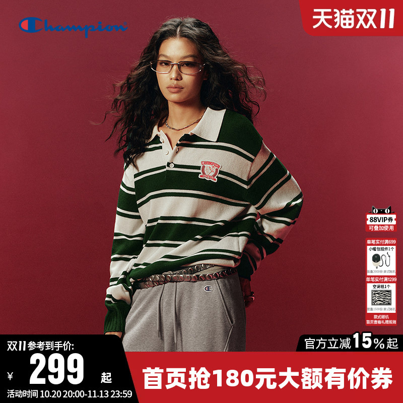 【Year of the Horse Series】Champion Sweater for Women 2026 Autumn and Winter New Knit Polo Striped Top for Men 【Year of the Horse Series】Champion Sweater for Women 2026 Autumn and Winter New Knit Polo Striped Top for Men
