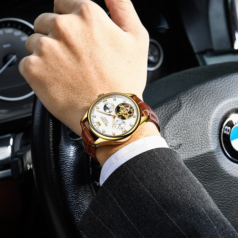 Swiss brand 2022 new watch men's automatic mechanical watch waterproof hollow name brand name watch men's watch