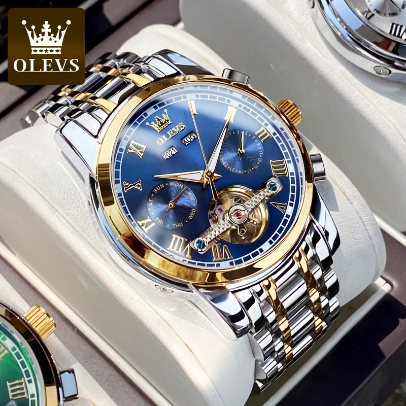 2022 new Swiss brand watch men's automatic mechanical hollow waterproof multi-function famous brand men's watch top ten