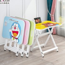 Dormitory simple dining table small apartment mobile portable folding luxury children homework study table
