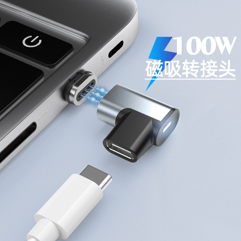 type-c magnetic suction adapter pd suitable for m1 Apple notebook macbook charger thunder 3 data line expansion dock 100w display data high speed transmission usb3