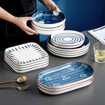 Day Style Dish Dishes Home Ceramic Dish Creativity Rectangular Fish Pan Nordic West Dining Steak Linen Cutlery