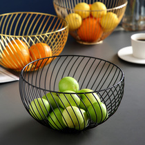Jing Sheng Iron Art Net Red Water Fruit Basket Living Room Creative Nordic Tea Table Fruit Basin Fruit Pan Light Lavish Snack Containing Basket