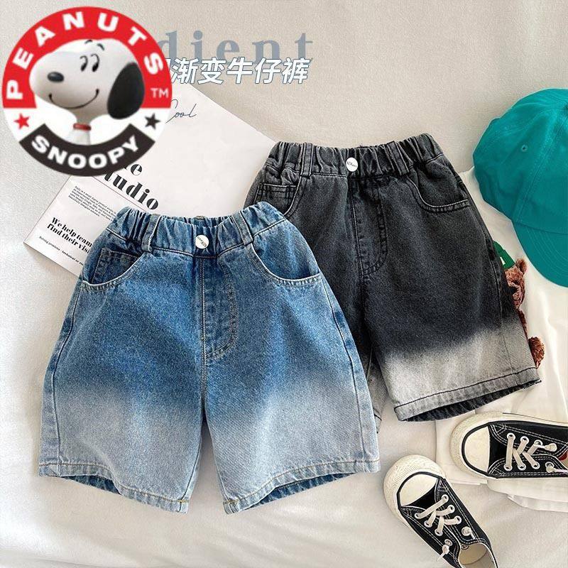 History Nubby children 50% pants 2022 summer new boy fashion Gradual Layer Denim Shorts Middle Children Casual
