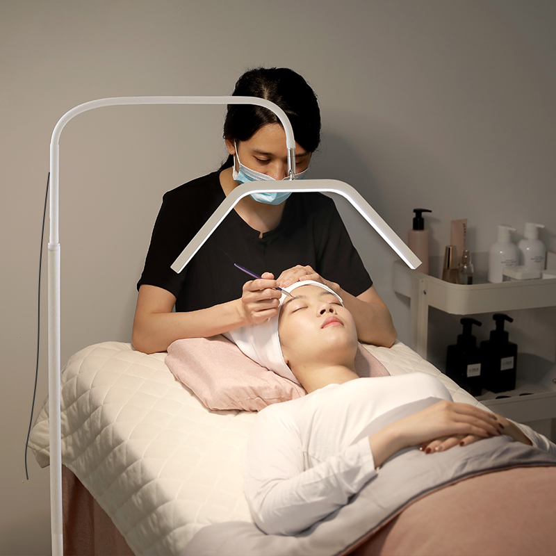 Beauty salon textured embroidered beauty mascara special led floor lamp u type cold light grafting Mao beauty nail working lighting lamps-Taobao