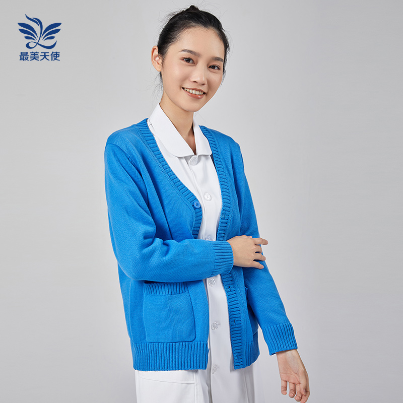 Nurse Fur Coat Autumn Winter Plus Thicken Beauty Salon Beautician workwear health care needle weasel-knit outshirt jacket