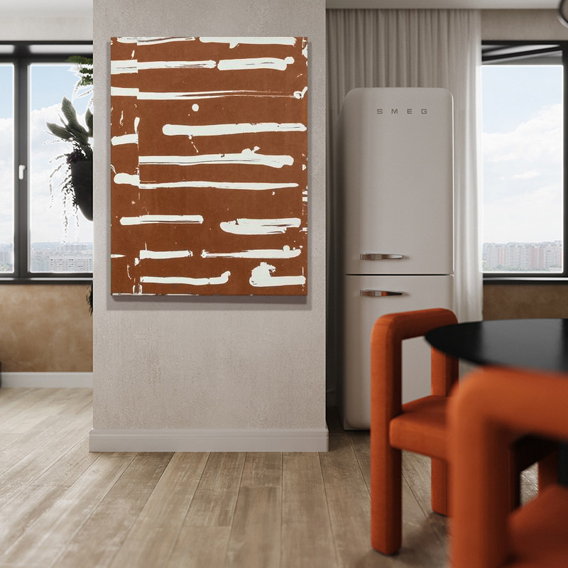 LWD ART original hand-painted postmodern abstract oil painting three-dimensional porch hanging painting simple living room decoration painting