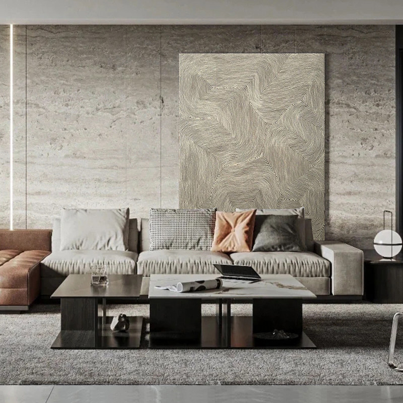 LWD ART Original hand-painted by the LWD ART) Destitute Wind Decoration Painting Living Room Abstract Oil Painting of Myological-Like Plate of Xuanguan hanging painting