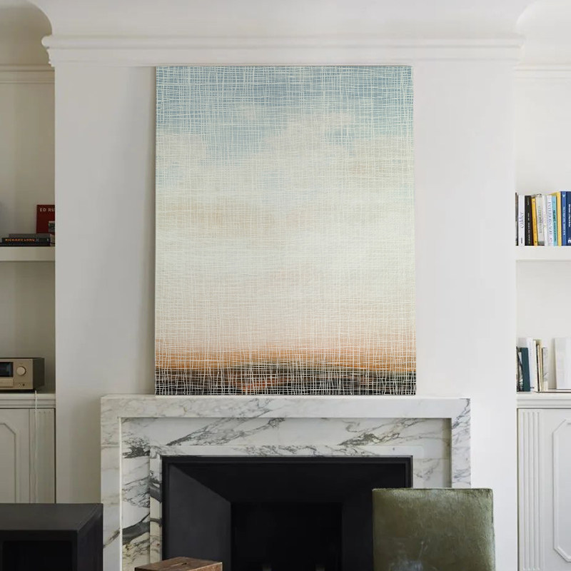 LWD ART Original hand-painted by the LWD ART) The Silent Wind Abstract Oil Painting Minimalist Modern Living Room Decoration Painting Xuanguan Hung Painting