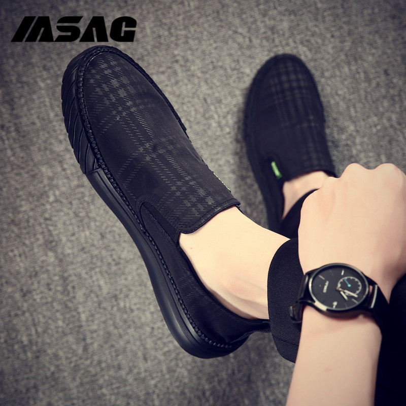 Old Beijing cloth shoes men's casual shoes slip on canvas flat tide shoes lazy shoes summer breathable sneakers men's shoes