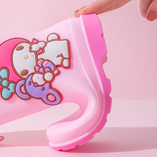 儿童雨鞋防水防滑2025新款小学生上学专用中高筒幼儿园三丽鸥雨靴