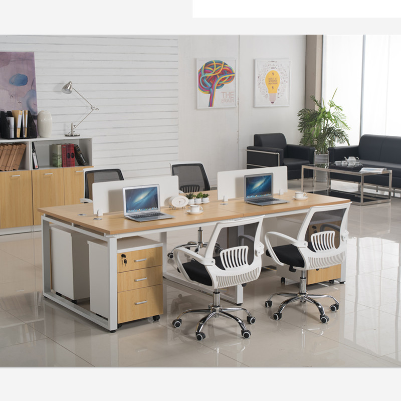 Shanghai office furniture 4 people staff desk 6 people screen working position minimalist modern desk chair staff table
