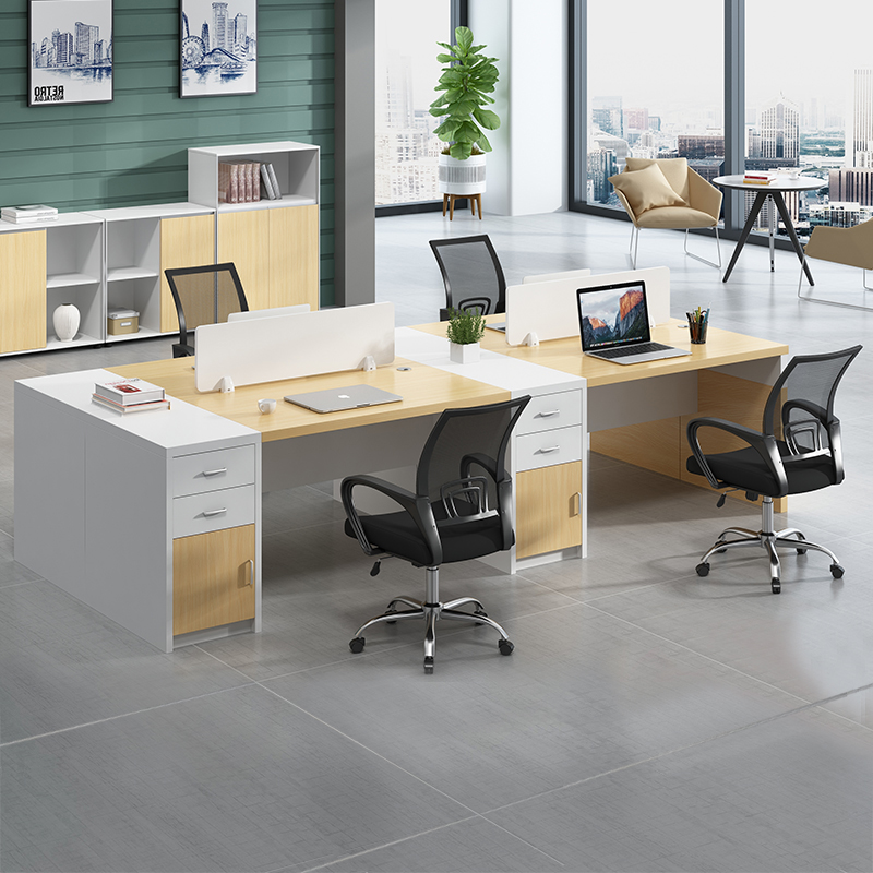 Minimalist modern office chairs combined office furniture staff table 46 people desk staff table office holder financial desk