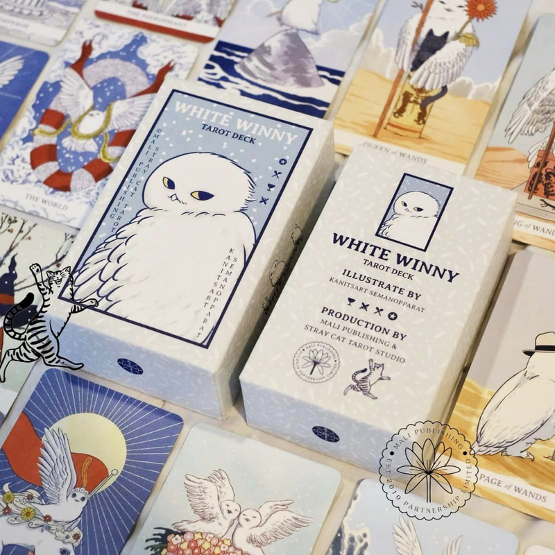 Authentic Imported White Owl Snow Salamander Tarot White Winny Tarot Card Board Game