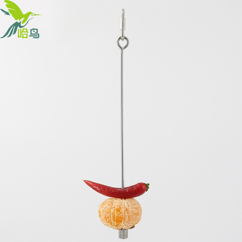 Ha bird parrot fruit stick Fruit fork Parrot bird feeder Feeding fork feeding fruit and vegetables