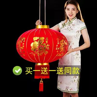 Red Lantern New Year Spring Festival outdoor gate balcony gilded chandelier Chinese style festive scene decoration decorations