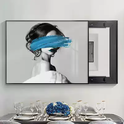 Character meter box decorative painting Non-punching light luxury modern simple distribution box blocking switch box multimedia switch