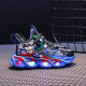 Boys' Shoes 2024 Spring and Autumn Children's New Spring and Summer Boys' Mesh Breathable Ultraman Luminous Sneakers