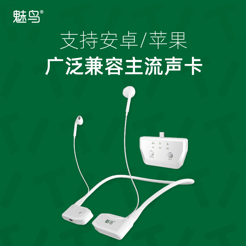 Meiniao Wireless Monitoring Headphones with Microphone, Dedicated for Home Smart Portable Ktv, Wireless Transceiver Headphones