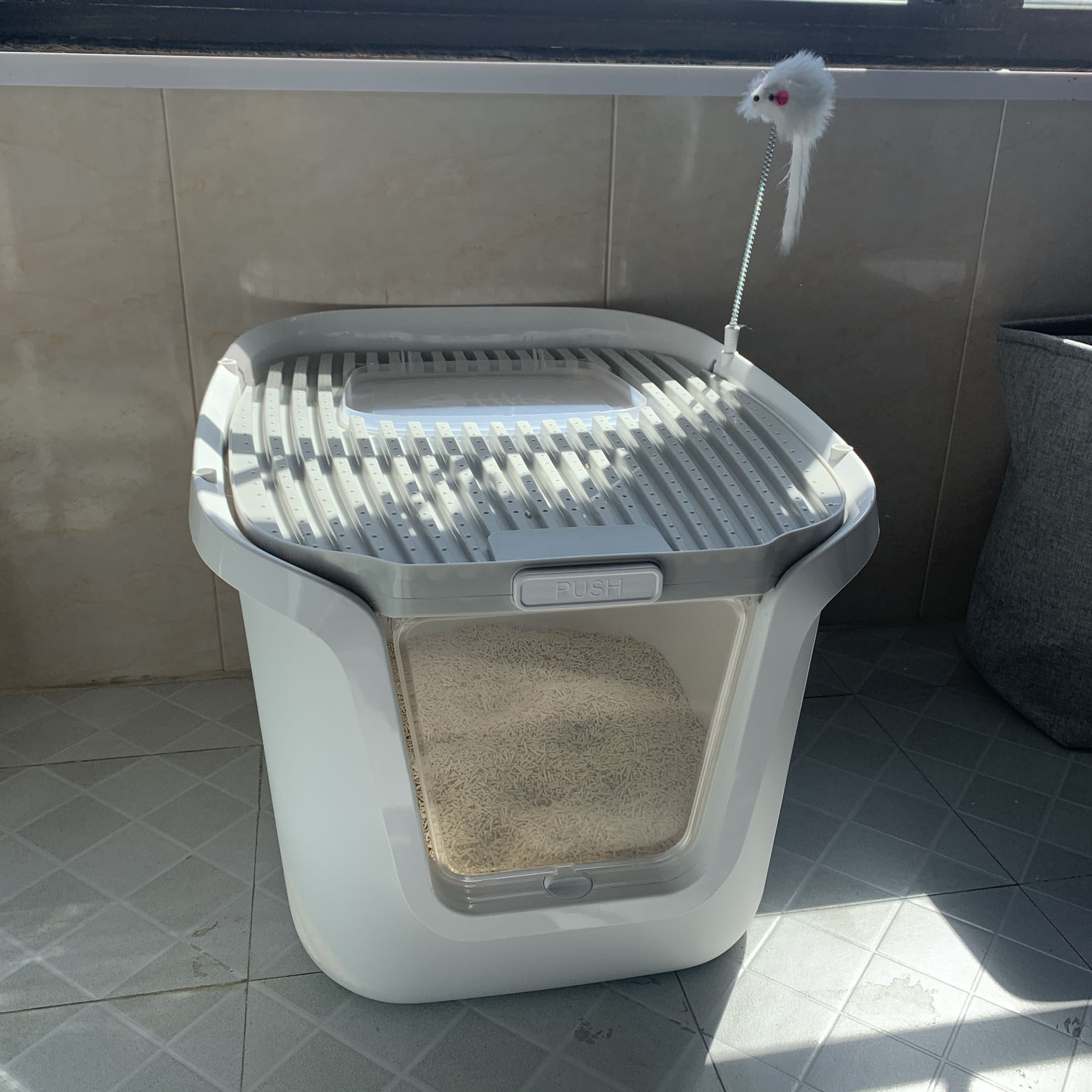 Cat Litter Basin Totally Enclosed Top-in Super Large Number of Deodorant Cat Sandcat Toilet Infant Cat Anti-Sand Cat Basin Kitty