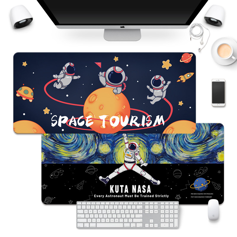 Astronaut Space Brief Slip Rat Mat Oversized Office Electric Race Men's Game Laptop Keyboard Non-slip Table Mat