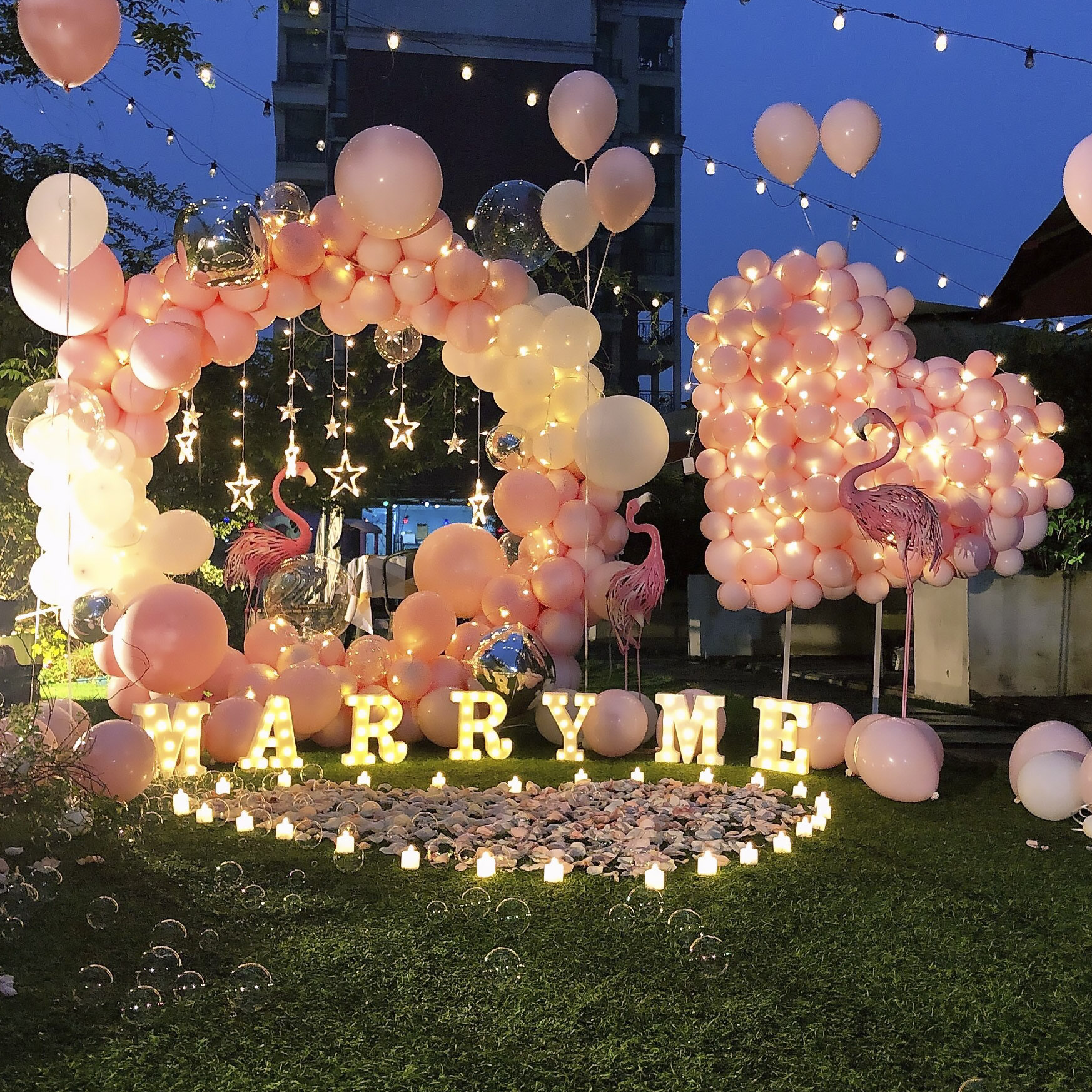 Net red proposal layout indoor and outdoor creative decoration supplies package romantic surprise birthday confession balloon props