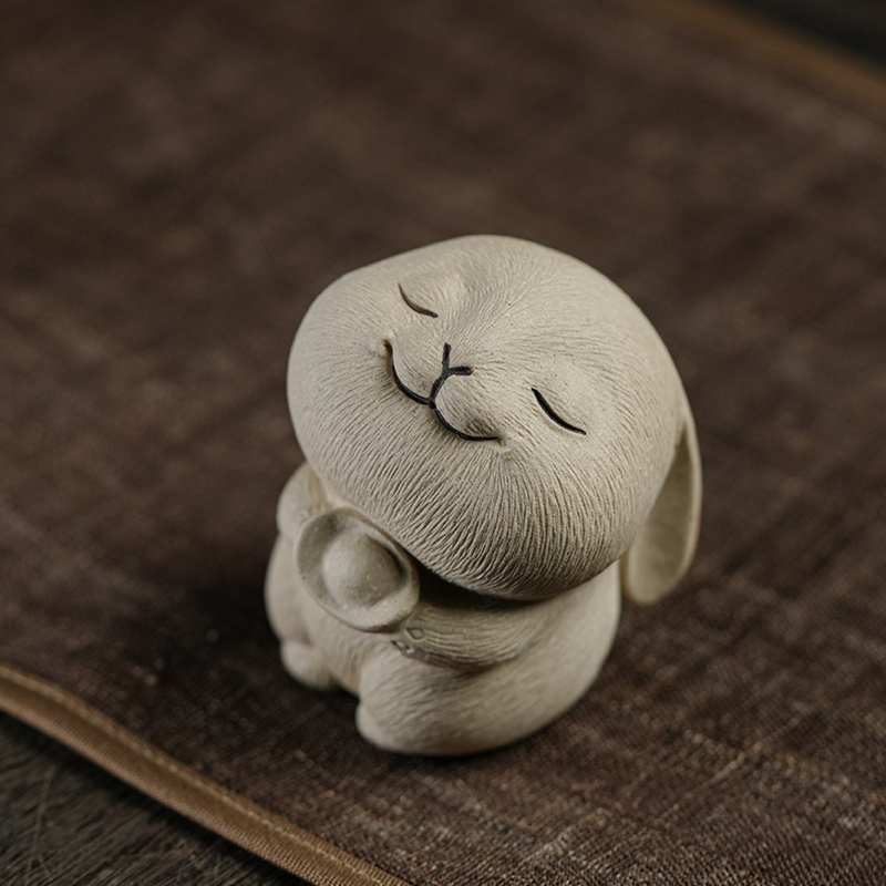 Zhao Yonghui Little Rabbit Future Sided Tea Darling Tea Darling boutique Yixing Purple Sand Able to raise Artisanal Small Tea Play Adornment-Taobao