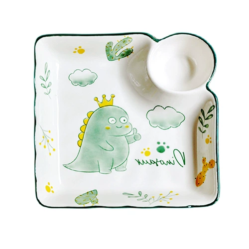 Японская керамическая пельмени с японской керамикой с уксусной тарелкой креветки с погружением в соус блюдо сеть красные творческие