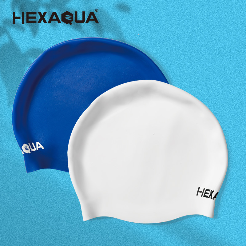 Good water fast non-slip silicone swimming cap does not strangle long hair professional swimming men and women waterproof swimming cap swimming goggles set