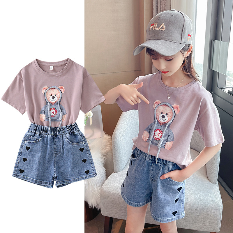 Girl Shorts Summer Dress 2022 New Children Foreign Pie Han Version Slim Fit Jeans Little Girl Trendy Hot Pants