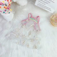 Белое платье-комбинация, в цветочек