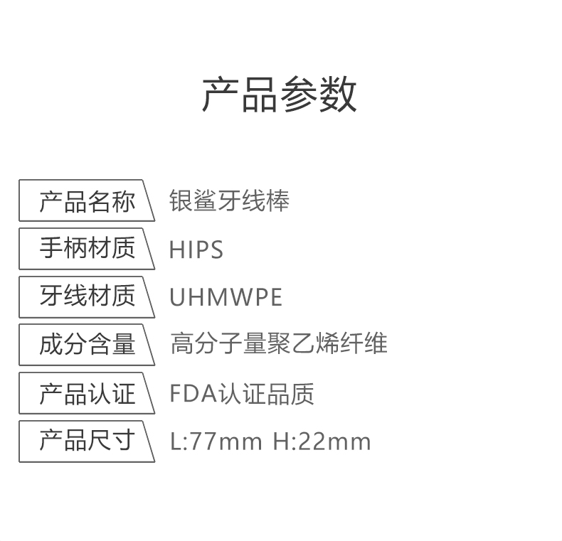 银鲨 家庭装牙缝牙线 50支*2盒 图6