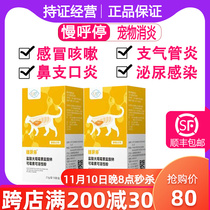Slow breathing stop cat nasal branch treatment cold medicine cat dog cough sneezing bronchitis pneumonia respiratory tract inflammation