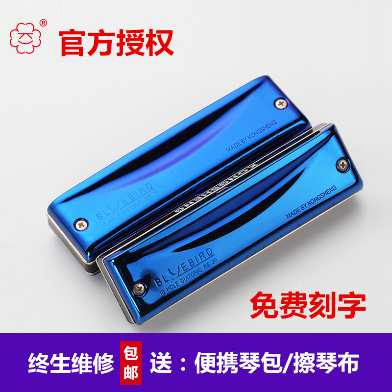 Hole Sound Authorising 10 Harmonies Harmonica Blues Blues Students Beginner with 20 beginner professional playing ten holes harmonica-Taobao