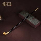 Длинная латунная старомодная курительная трубка ручной работы, 50см